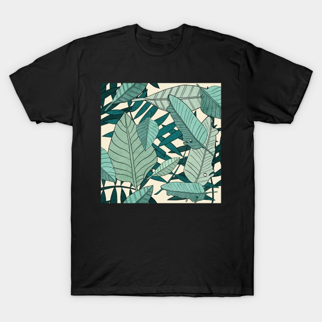 Tropical Foliage T-Shirt by WalkSimplyArt